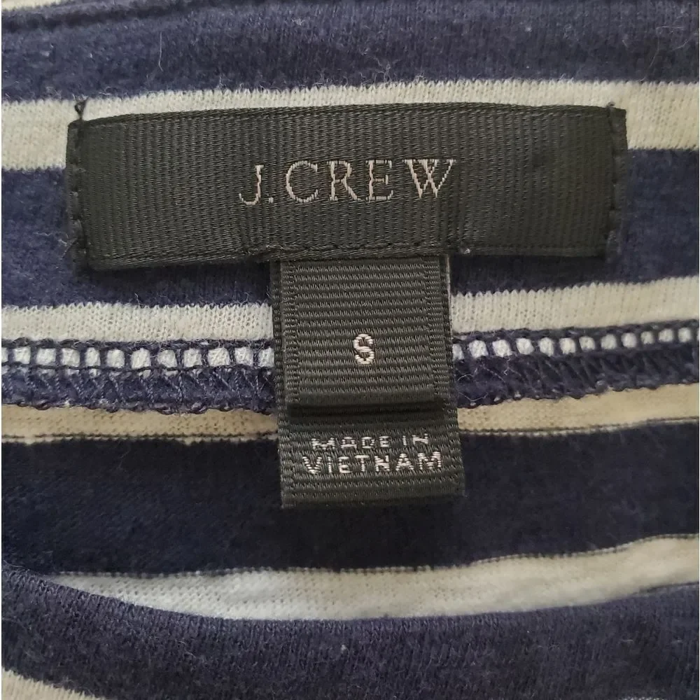 🌹 J. CREW 🌹 3/4 Sleeve Striped Boxy Tee - [Small]